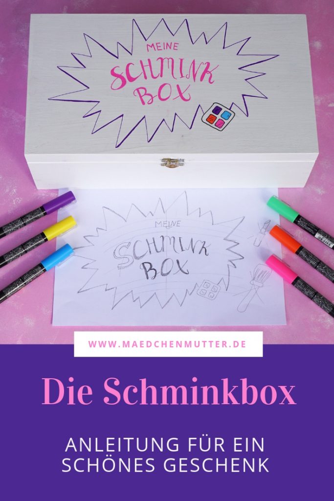 DIY Schminkbox-Kinderschminke-Schminkkasten-Geschenk-Mädchen-Geburtstag-schminken-selbermachen Anleitung