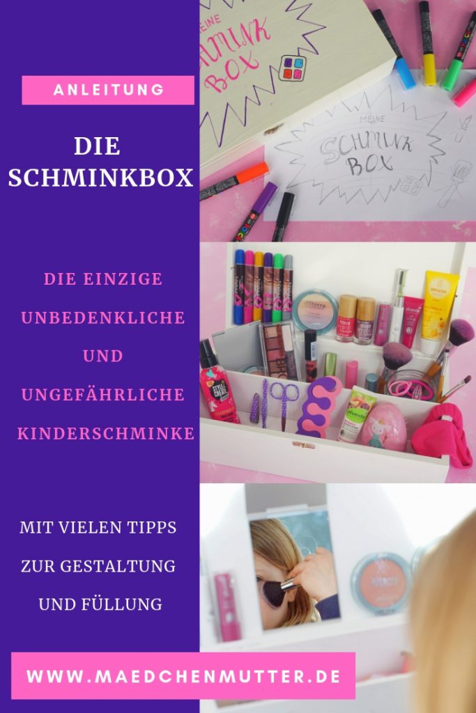 DIY Schminkbox-Kinderschminke-Schminkkasten-Geschenk-Mädchen-Geburtstag-schminken-selbermachen Anleitung Füllung
