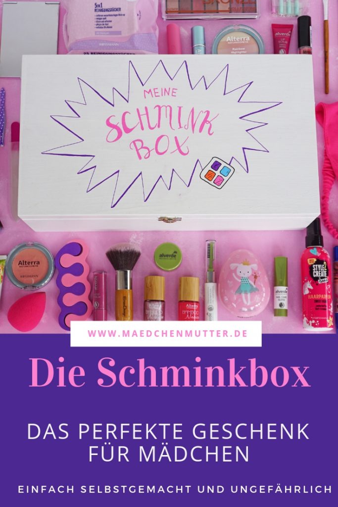 DIY Schminkbox-Kinderschminke-Schminkkasten-Geschenk-Mädchen-Geburtstag-schminken-selbermachen Füllung